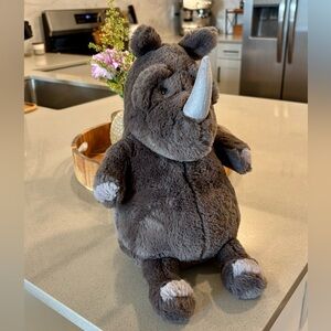 🦏 Jellycat Rhoderick Rhino Rhinoceros Grey Rhino Stuffed Animal NWT HTF Retired